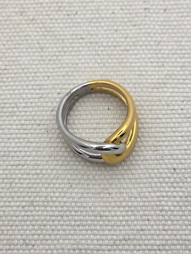 Anillo mix plating para mujer - Lia