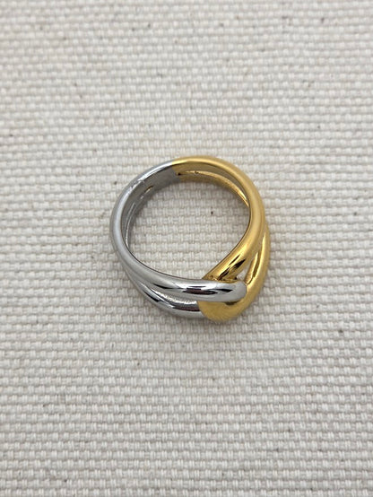 Anillo mix plating para mujer - Lia