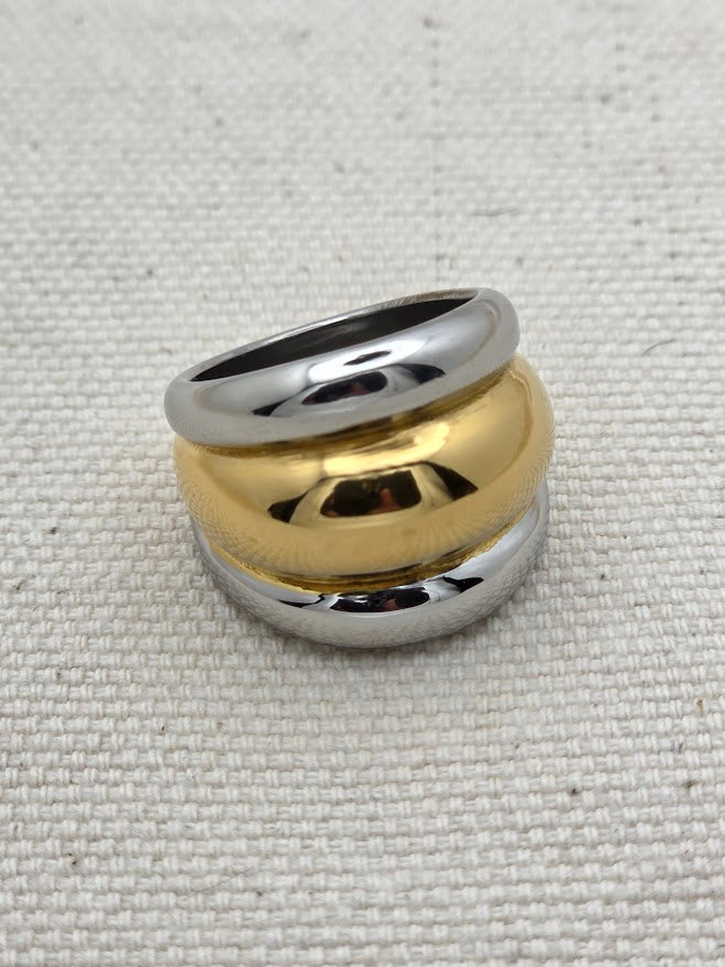 Anillo mix plating para mujer - Luana