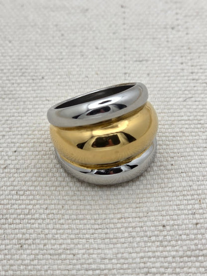 Anillo mix plating para mujer - Luana