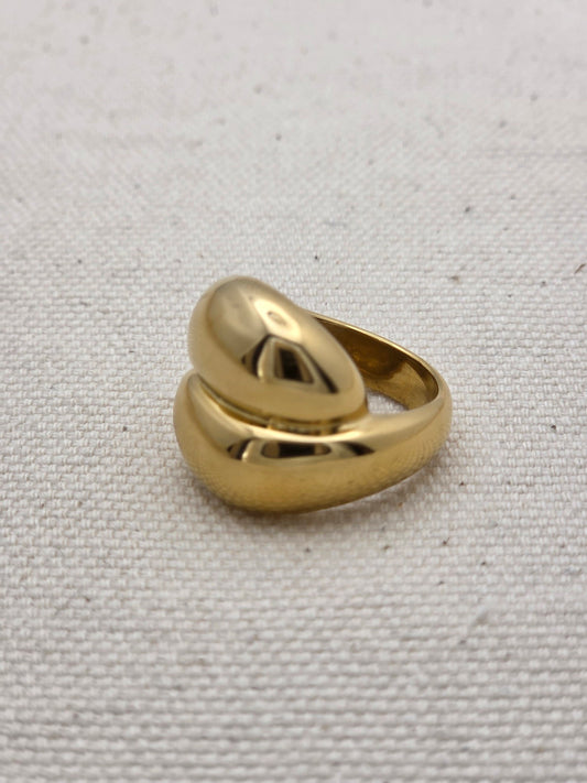 Anillo grande de oro para mujer - Maya